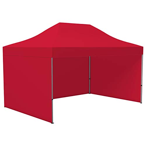 Vispronet Profi Faltpavillon/Faltzelt Basic 3 x 4,5 m, rot (3 Zeltwände) - weitere Farben und Größen lieferbar von Vispronet