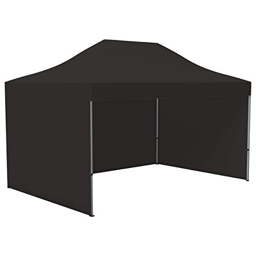 Vispronet Profi Faltpavillon/Faltzelt Basic 3 x 4,5 m, schwarz (3 Zeltwände) - weitere Farben und Größen lieferbar von Vispronet