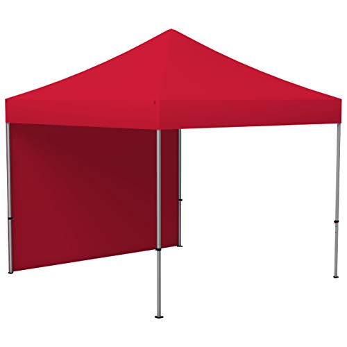 Vispronet Profi Faltpavillon Basic 3x3 m in Rot - Scherengittersystem - 1 Zeltwand (weitere Farben & Größen zur Auswahl) von Vispronet