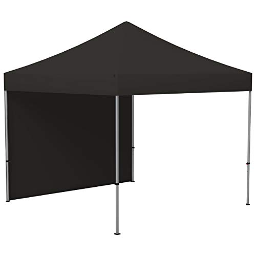 Vispronet Profi Faltpavillon Basic 3x3 m in Schwarz - Scherengittersystem - 1 Zeltwand (weitere Farben & Größen zur Auswahl) von Vispronet