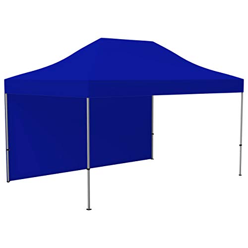 Vispronet Profi Faltpavillon Basic 3x4,5 m in Blau - Scherengittersystem - 1 Zeltwand (weitere Farben & Größen zur Auswahl) von Vispronet