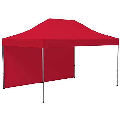 Vispronet Profi Faltpavillon Basic 3x4,5 m in Rot - Scherengittersystem - 1 Zeltwand (weitere Farben & Größen zur Auswahl) von Vispronet