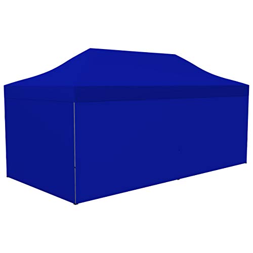 Vispronet Profi Faltpavillon Basic - 3x6 m in Blau - 4 Vollwände - Scherengittersystem - Farbe & Größe wählbar von Vispronet