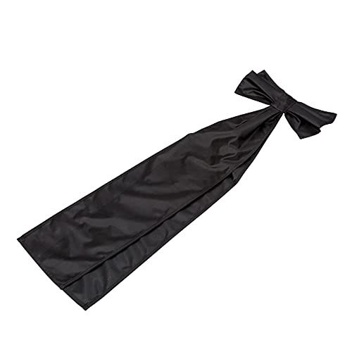 Vispronet Trauerflor schwarz, verschiedene Längen zur Auswahl 80-250 cm, schwarze Schleife, Polyester, Befestigungsband (150 cm) von Vispronet