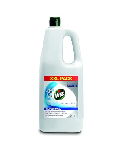 Viss Professional 7510837 Scheuermilch Original, für Herde, Glaskeramikkochfelder, Arbeitsflächen, Spülen, Badenwannen, Waschbecken, WC und Kacheln, 2 L von Viss Professional
