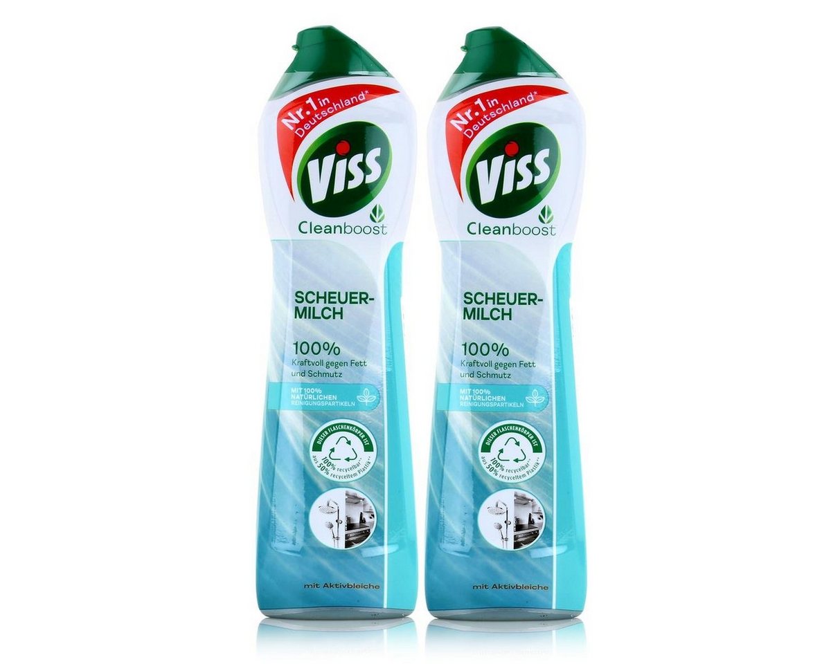 Viss Viss Cleanboost Scheuer-Milch mit Aktivbleiche 500ml (2er Pack) Allzweckreiniger von Viss