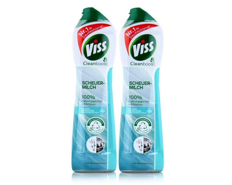 Viss Viss Cleanboost Scheuer-Milch mit Aktivbleiche 500ml (2er Pack) Allzweckreiniger von Viss