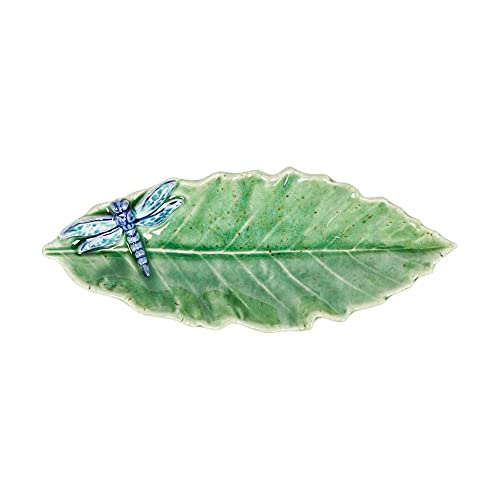 Bordallo Pinheiro Kastanienblatt mit Libelle 16 cm von Vista Alegre