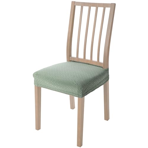 Viste tu hogar Pack 2 Stuhlbezug für Esszimmer von 45 bis 55 cm, ohne Rückenlehne, 100% hochwertiges Polyester, wasserdicht, reinigen, Karomuster, Wassergrün. Viste tu hogar Pack 2 Stuhlbezug für Esszimmer von 45 bis 55 cm, ohne Rückenlehne, 100% hochwertiges Polyester, wasserdicht, reinigen, Karomuster, Wassergrün. von Viste tu hogar