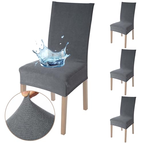 Viste tu hogar Pack 4 Stuhlhusse 45–55 cm, 100% hochwertiges Polyester, wasserdicht, leicht anzubringen und zu reinigen, Design Jacquard, Grau Viste tu hogar Pack 4 Stuhlhusse 45–55 cm, 100% hochwertiges Polyester, wasserdicht, leicht anzubringen und zu reinigen, Design Jacquard, Grau von Viste tu hogar