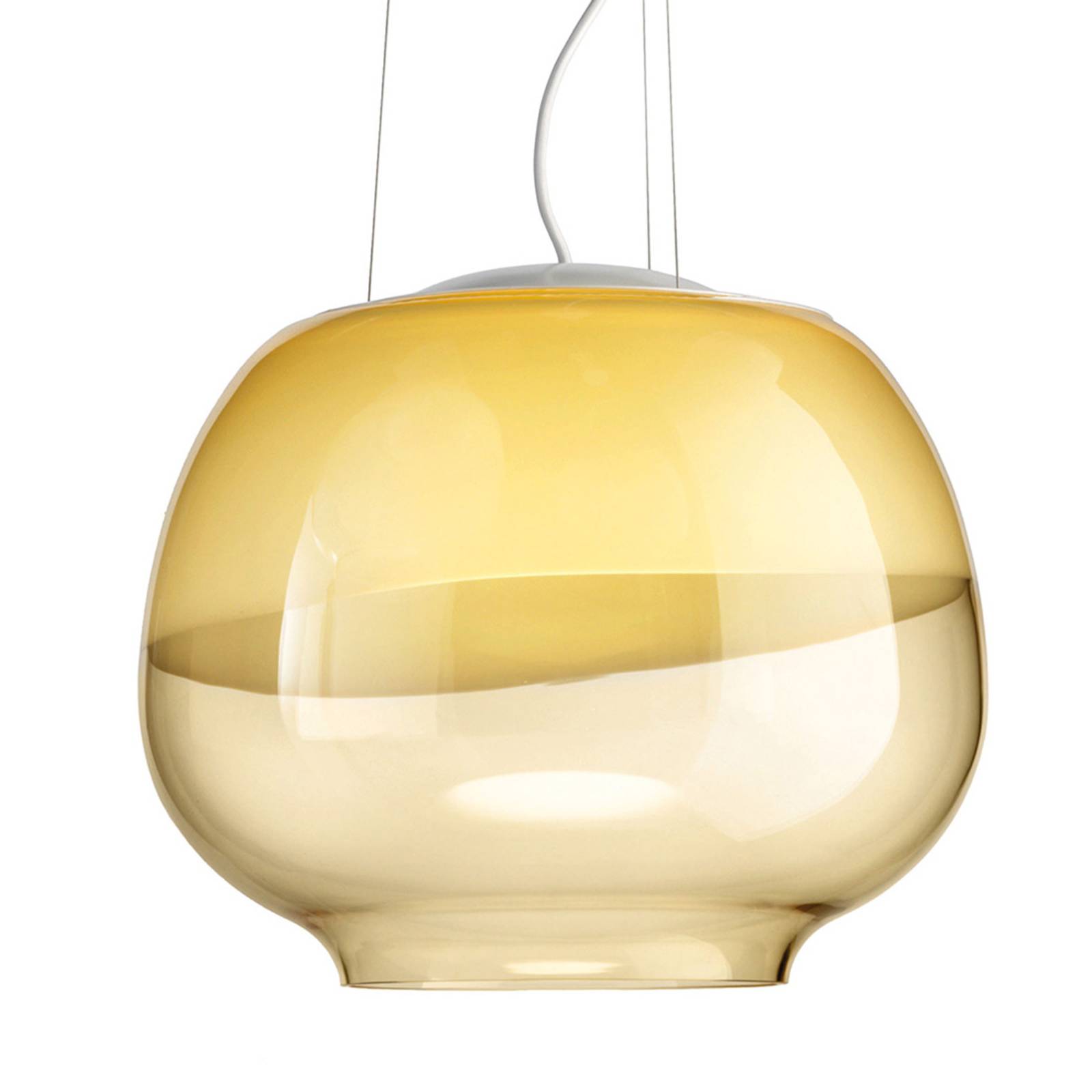 Designer-Hängeleuchte Mirage SP, amber von Vistosi