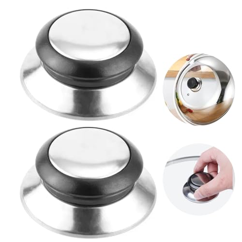 Visxcnu 2Pcs Handgriff für Pfannendeckel,Universal Ersatzgriff für Topfdeckel Deckelknopf,Ersatzgriff für Deckel für Wasserkocher, Pfannen und andere Küchenutensilien von Visxcnu