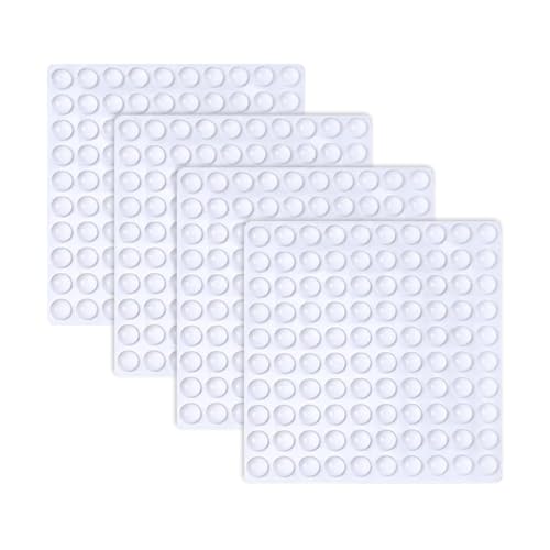 Visxcnu 400 Stück Gummipuffer 6 × 2mm,Elastikpuffer Transparent Selbstklebend,Silikon Schutzpuffer Möbelpuffer Gummipuffer zur Lärmdämpfung Verhindern Rutschen und Kratzer von Visxcnu