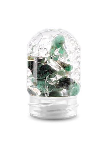 VitaJuwel GemPod VITALITY - Edelsteinmodul Flaschen und Karaffen mit Smaragd & Bergkristall (Heilsteine, Wassersteine) von VitaJuwel