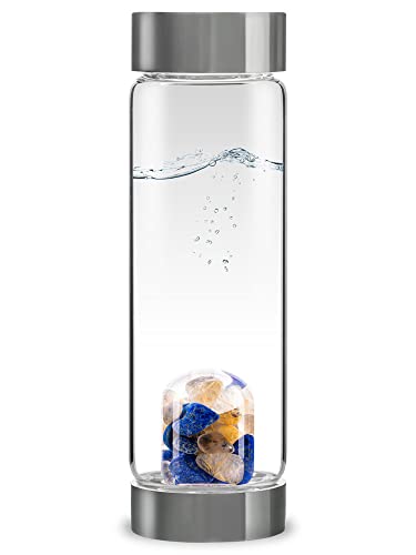 VitaJuwel ViA INSPIRATION - Wasserflasche mit Lapislazuli & Rutilquarz von VitaJuwel