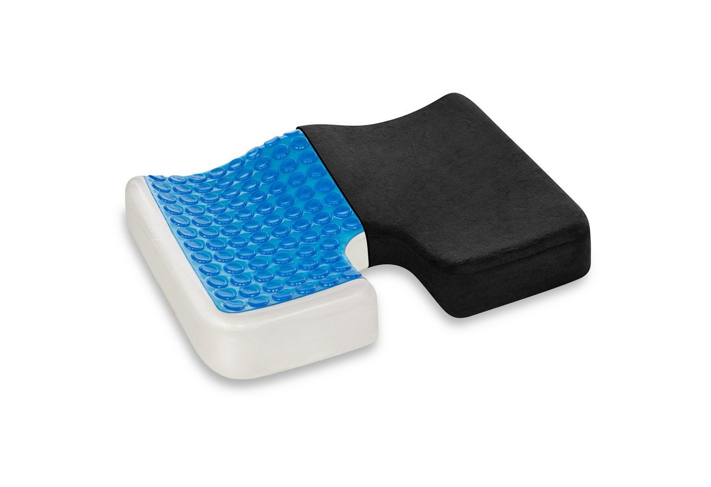 Vitabo Sitzkissen Vitabo ergonomisch geformtes Sitzkissen, Steißbein-Kissen mit extra Dicker Gel-Schicht (Schwarz) von Vitabo