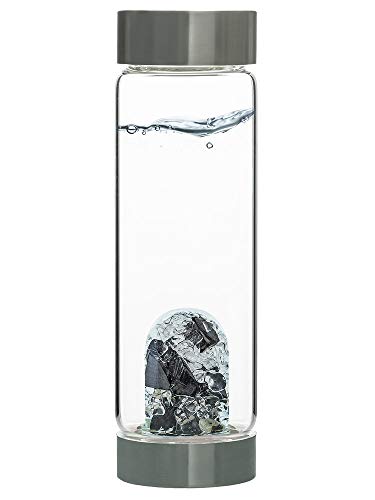 VitaJuwel ViA VISION - Wasserflasche mit echtem Edelschungit und Bergkristall von VitaJuwel