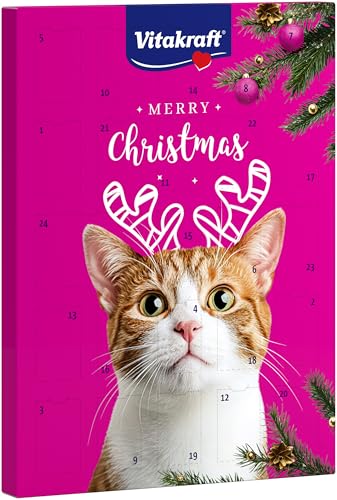 Vitakraft Adventskalender für Katzen, für Weihnachten 2025, liebevoll zusammengestellte Auswahl leckerer Snacks, für die Vorweihnachtszeit, Katzenleckerlis, für alle Altersstufen (1x 363g) von Vitakraft
