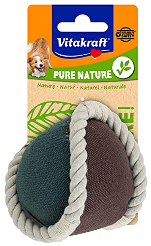 Vitakraft Pure Nature Hundespielzeug Ball mit Seil von Vitakraft