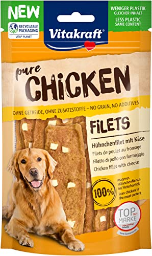 Vitakraft fleischiger Hundesnack Chicken Hühnchenfilet mit Käse (1x 80g) von Vitakraft