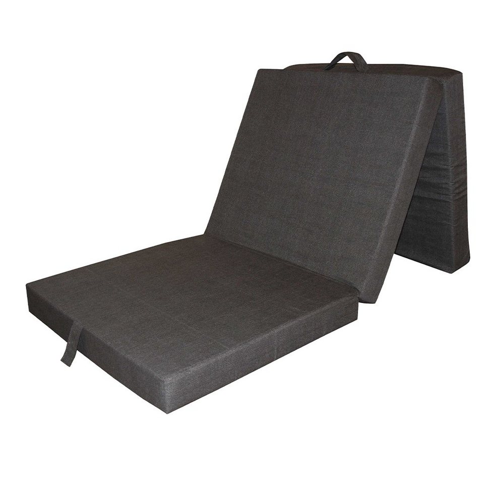 Klappmatratze, Anthrazit, 190 x 70 cm, VitaliSpa®, 10 cm hoch von VitaliSpa®