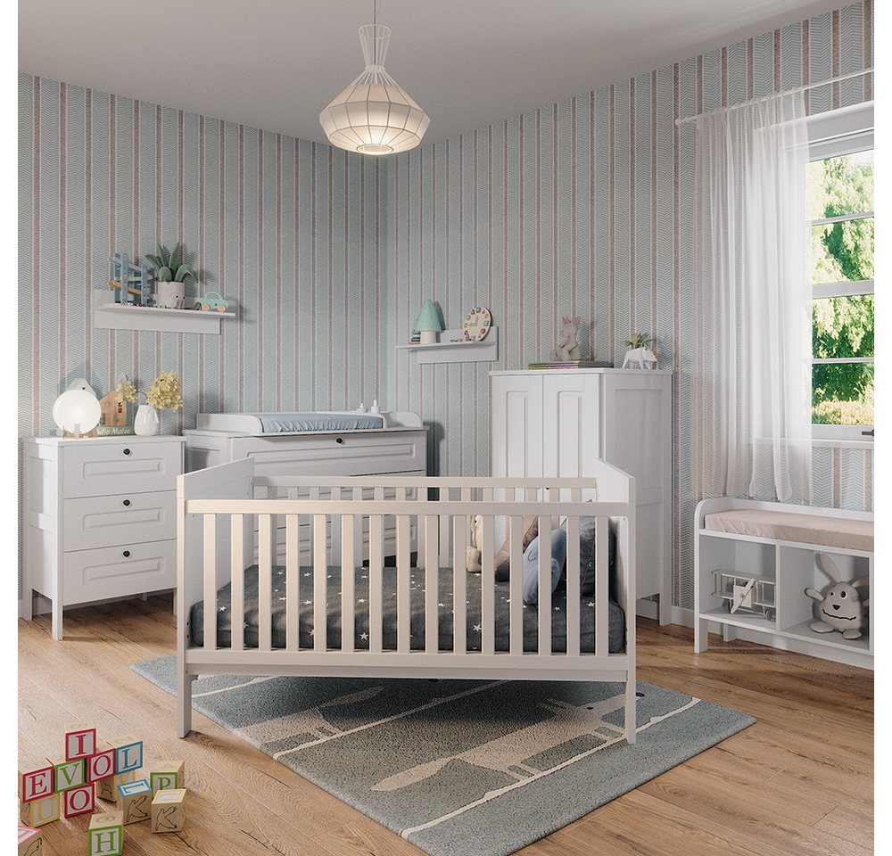 VitaliSpa® Babybett Ajaton, Weiß, 144.4 x 83 cm von VitaliSpa®