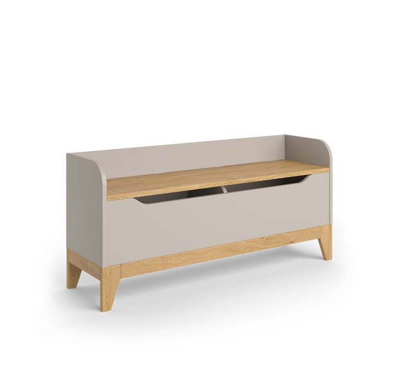 VitaliSpa® Bücherregal Malia, Cashmere-Eiche, 107.2 x 50 cm mit Sitzbank von VitaliSpa®