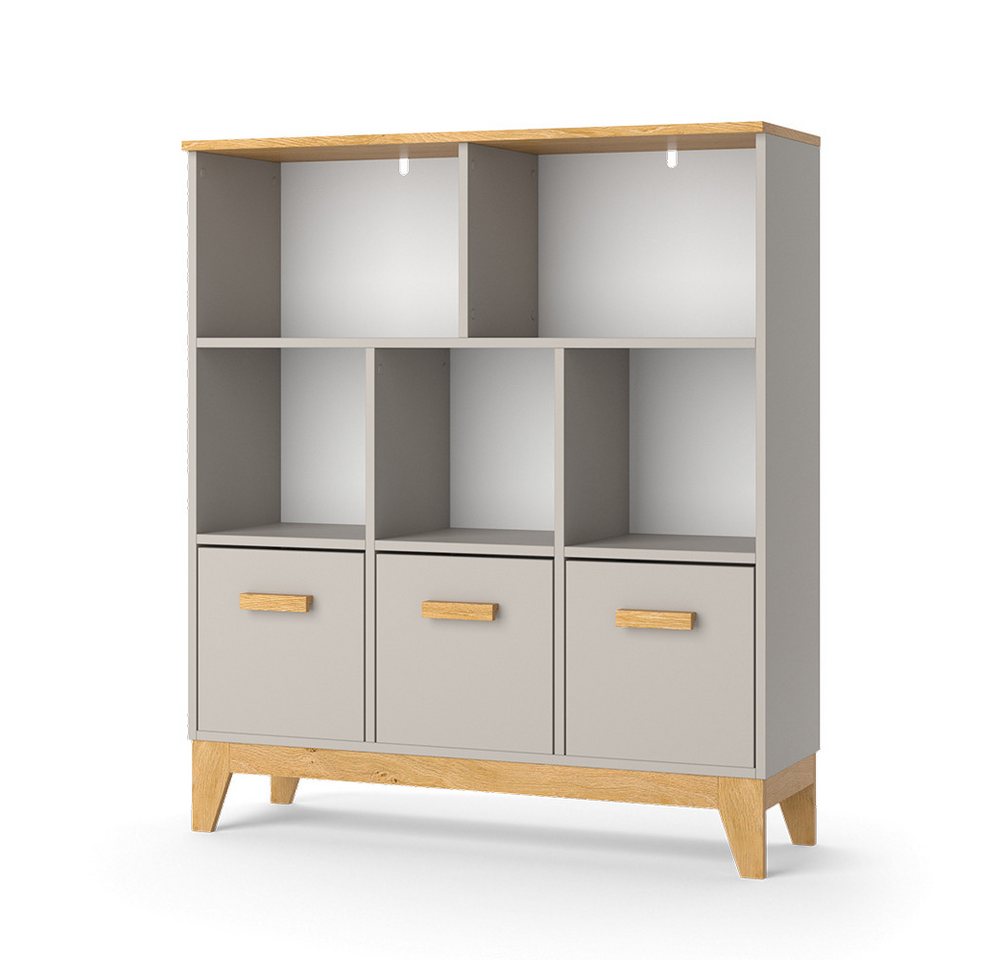 VitaliSpa® Bücherregal Malia, Cashmere-Eiche, 98.4 x 113.4 cm von VitaliSpa®