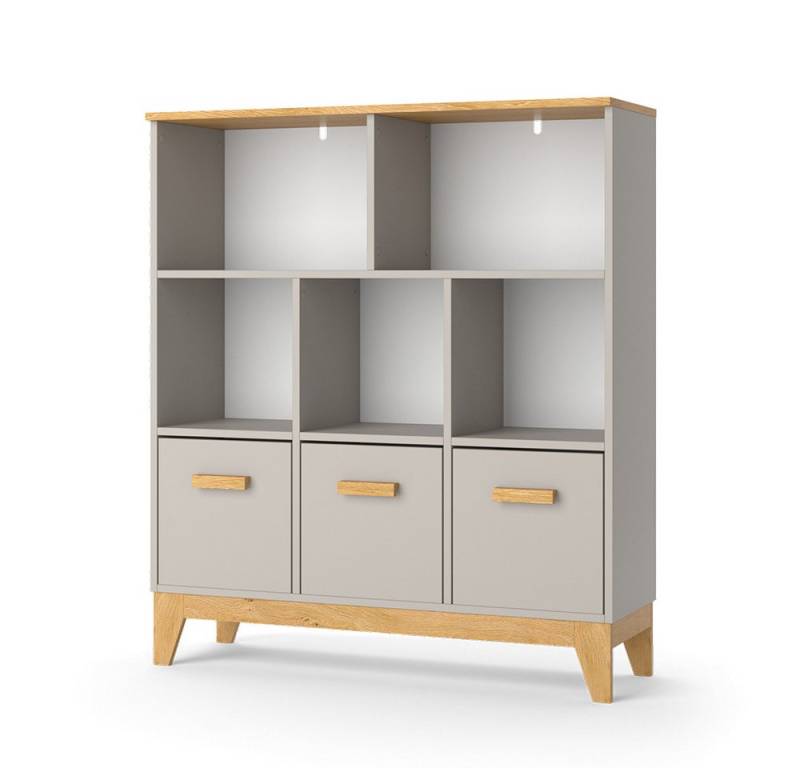VitaliSpa® Bücherregal Malia, Cashmere-Eiche, 98.4 x 113.4 cm von VitaliSpa®