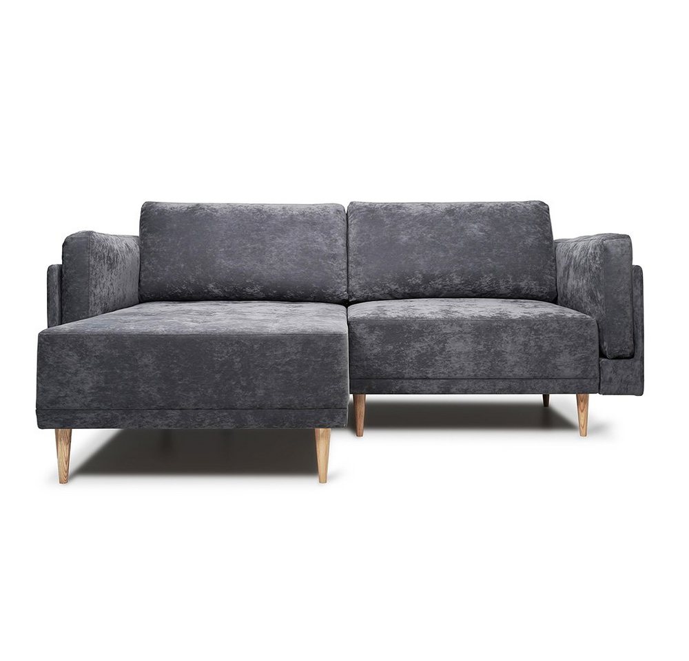 VitaliSpa® Ecksofa Cali, Anthrazit, 236 x 172 cm, Schlaffunktion von VitaliSpa®