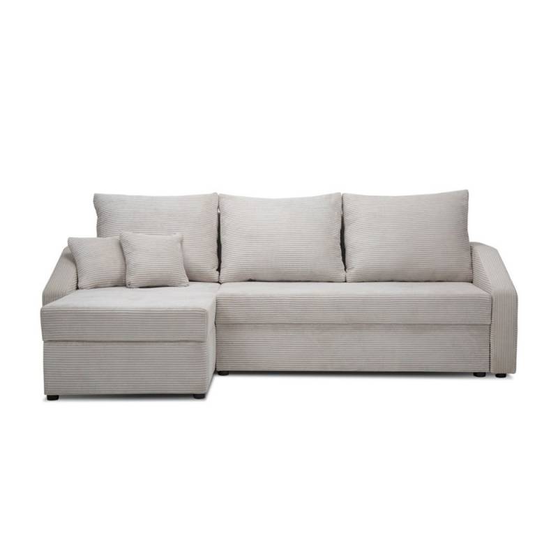 VitaliSpa® Ecksofa Ecksofa, Beige, 224 x 144 cm inkl. Stauraum von VitaliSpa®
