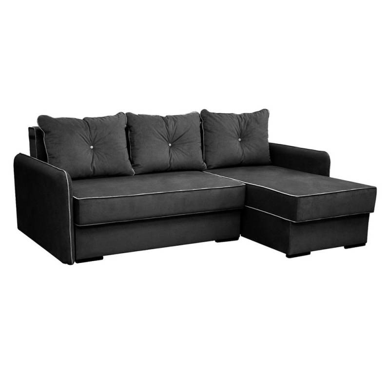 VitaliSpa® Ecksofa Kansas, Grau, 234 x 170 cm Rechte Ecke, mit Schlaffunktion von VitaliSpa®