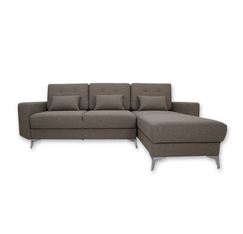 VitaliSpa® Ecksofa York, Braun, 260 x 181 cm, mit Schlaffunktion von VitaliSpa®