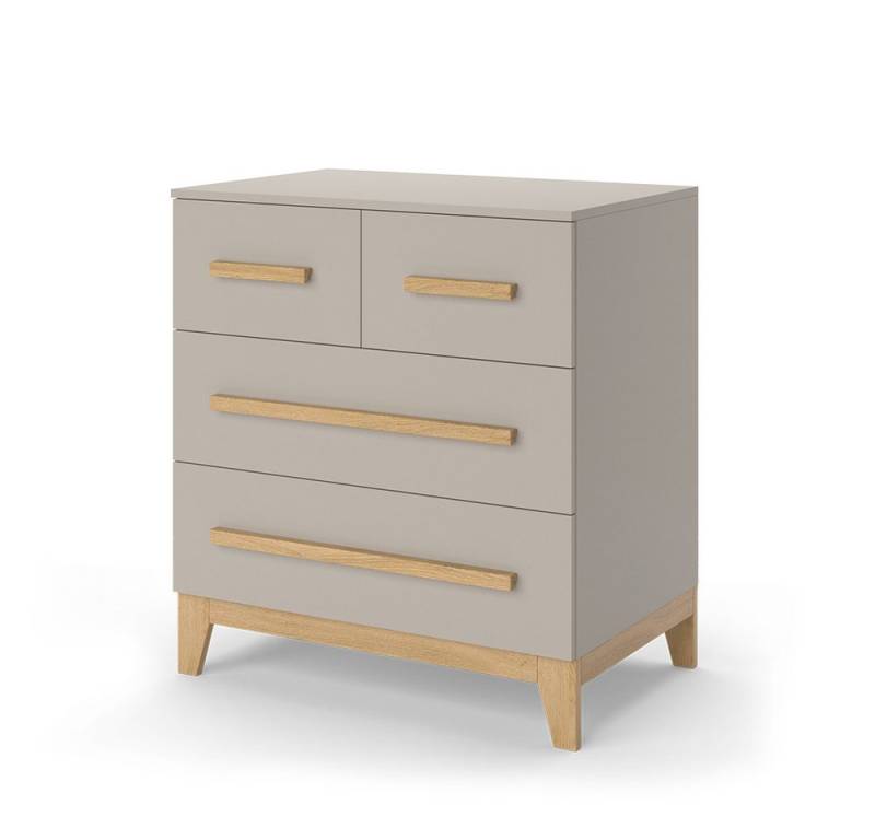 VitaliSpa® Kommode Malia, Cashmere-Eiche, 80 x 88 cm mit 4 Schubladen von VitaliSpa®