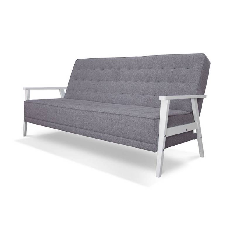 VitaliSpa® Schlafsofa Dion, Grau, 202 cm mit Klappfunktion, mit Klappfunktion von VitaliSpa®