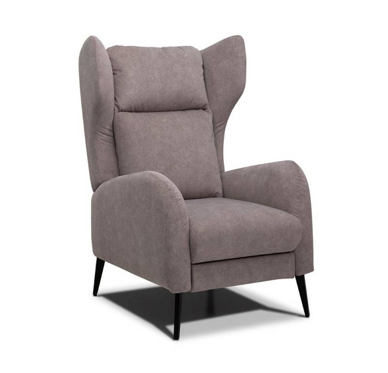 VitaliSpa® Sessel Chelsea, Grau, mit Liegefunktion, mit Fußablage von VitaliSpa®
