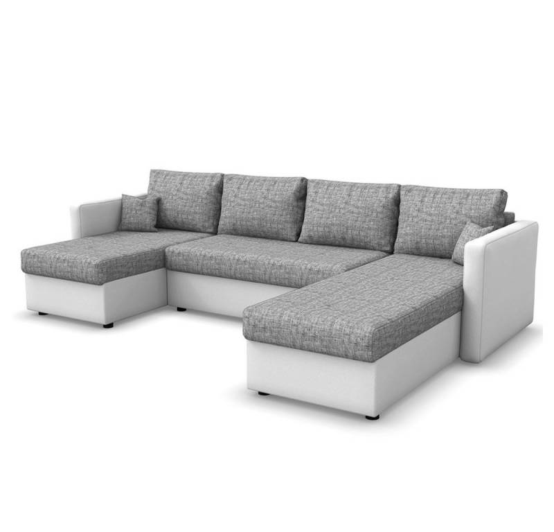 VitaliSpa® Wohnlandschaft, Grau/Weiß, 290 cm, mit Stauraum von VitaliSpa®