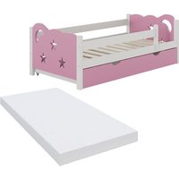 Livinity - Kinderbett Jessica, Rosa, 70x140 cm mit Schublade, ohne Matratze, Vitalispa von VitaliSpa