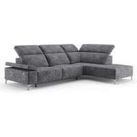 Vitalispa - Sofa l Form James, Anthrazit, 218 x 301 cm Rechte Ecke von VitaliSpa