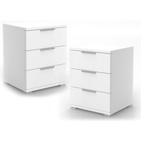 Vicco - Nachttisch Florenz, Weiß, 46.2 x 60.5 cm 2er Set von VitaliSpa