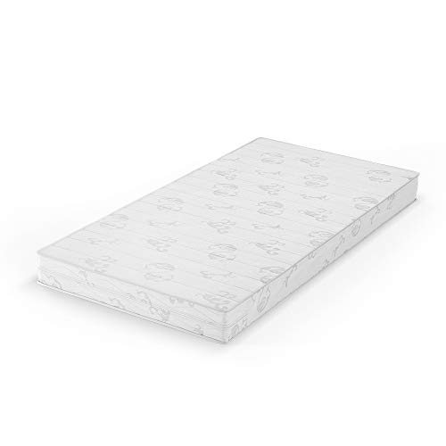 VitaliSpa Kindermatratze 80x160 cm - Weiß gefertigt aus Mikrofaser - Kaltschaummatratze Kinder- oder Jugendliche, sanfte Unterstützung für süße Träume von VitaliSpa