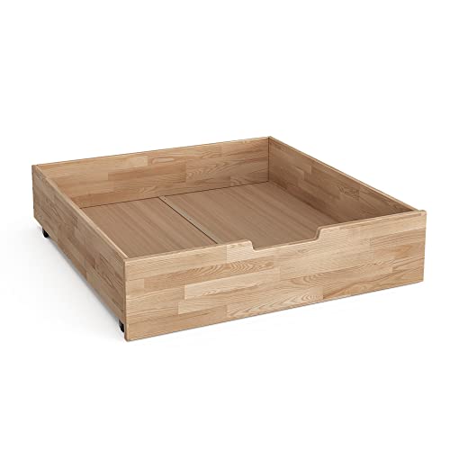 VitaliSpa Rollschublade Teddy, Schubladenbett mit Aufbewahrung, Naturholz, 92 x 89 cm von VitaliSpa