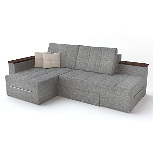 VitaliSpa Sofa L Form, Grau, 160 x 240 cm Rechte Ecke von VitaliSpa