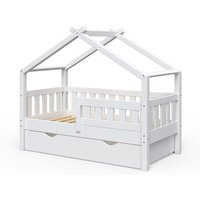 Vitalispa - Hausbett Design, Weiß, 70x140 cm mit Schublade von VitaliSpa