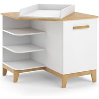 Vitalispa - Wickelkommode Malia, Weiß/Eiche, 85 x 85.2 cm mit Tür von VitaliSpa