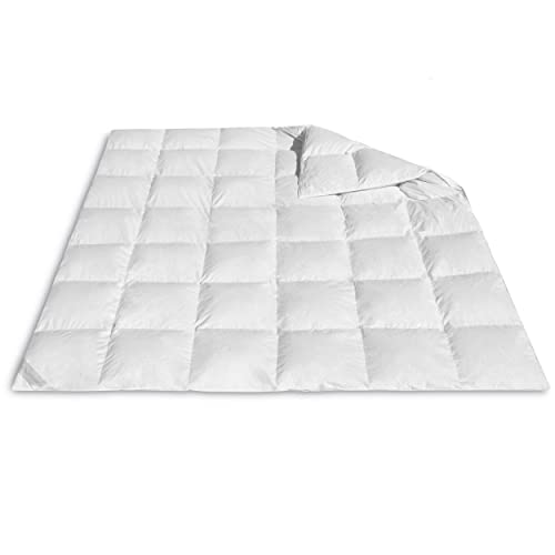 VitaloBett Vierjahreszeiten Bettdecke 200x220 cm mit 100% extraweicher Daunenfüllung 1500g - Ganzjahresdecke, Daunendecke mit Baumwoll-Bezug, Atmungsaktiv & waschbar bis zu 60°C, Ökotex-Zertifiziert VitaloBett Vierjahreszeiten Bettdecke 200x220 cm mit 100% extraweicher Daunenfüllung 1500g - Ganzjahresdecke, Daunendecke mit Baumwoll-Bezug, Atmungsaktiv & waschbar bis zu 60°C, Ökotex-Zertifiziert von VitaloBett