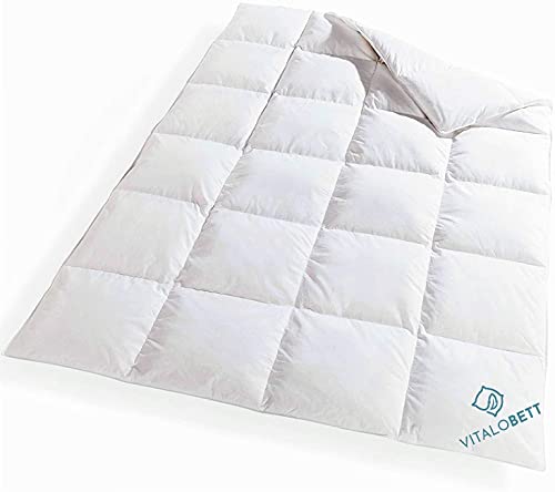 VitaloBett Ganzjahres-Decke Canadian Dreams - 4 Jahreszeiten-Bettdecke - Gänsedaunen Daunendecke - Allergiker Stepp-Decke - Wärmeklasse 3-155x200 cm VitaloBett Ganzjahres-Decke Canadian Dreams - 4 Jahreszeiten-Bettdecke - Gänsedaunen Daunendecke - Allergiker Stepp-Decke - Wärmeklasse 3-155x200 cm von VitaloBett