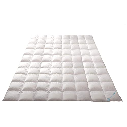 VitaloBett 200x220 cm Sommer Daunendecke - extra-leichte Bettdecke - 100% Daunenfüllung - Allergiker-geeignete Öko-Tex Steppdecke Wärmeklasse 1 - Made in Germany VitaloBett 200x220 cm Sommer Daunendecke - extra-leichte Bettdecke - 100% Daunenfüllung - Allergiker-geeignete Öko-Tex Steppdecke Wärmeklasse 1 - Made in Germany von VitaloBett