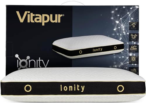 Vitapur Kopfkissen 40 x 60 cm, IONITY I Silberner selbstreinigender Stoff mit Bambus-Aktivkohle für EIN einwandfreies Schlafklima I Kopfkissen by von Vitapur