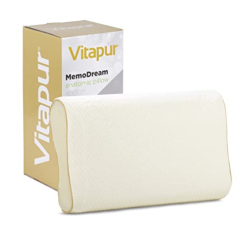 Vitapur Anatomisches Schlafkissen mit Memory-Schaumstoff - Orthopädisches Kissen für Seiten- oder Rückenschlafpositionen - Ergonomisches Kissen mit Waschbarem Schutzbezug von Vitapur